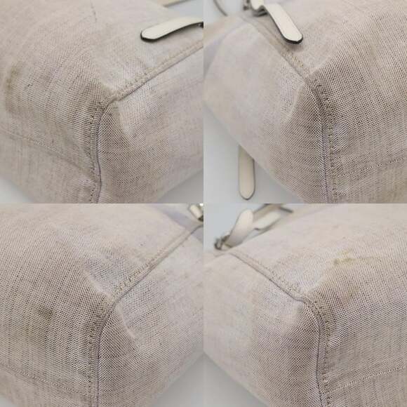 PRADA Tote Bag Canvas Gray Silver - Picture 10 of 13